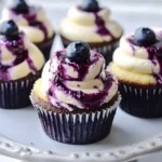 White Chocolate Blueberry Cheesecake Cupcakes