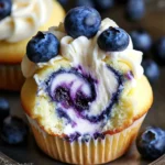 White Chocolate Blueberry Cheesecake Cupcakes