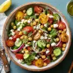 Amazing Chickpea Salad with Smashed Cucumbers Recipe