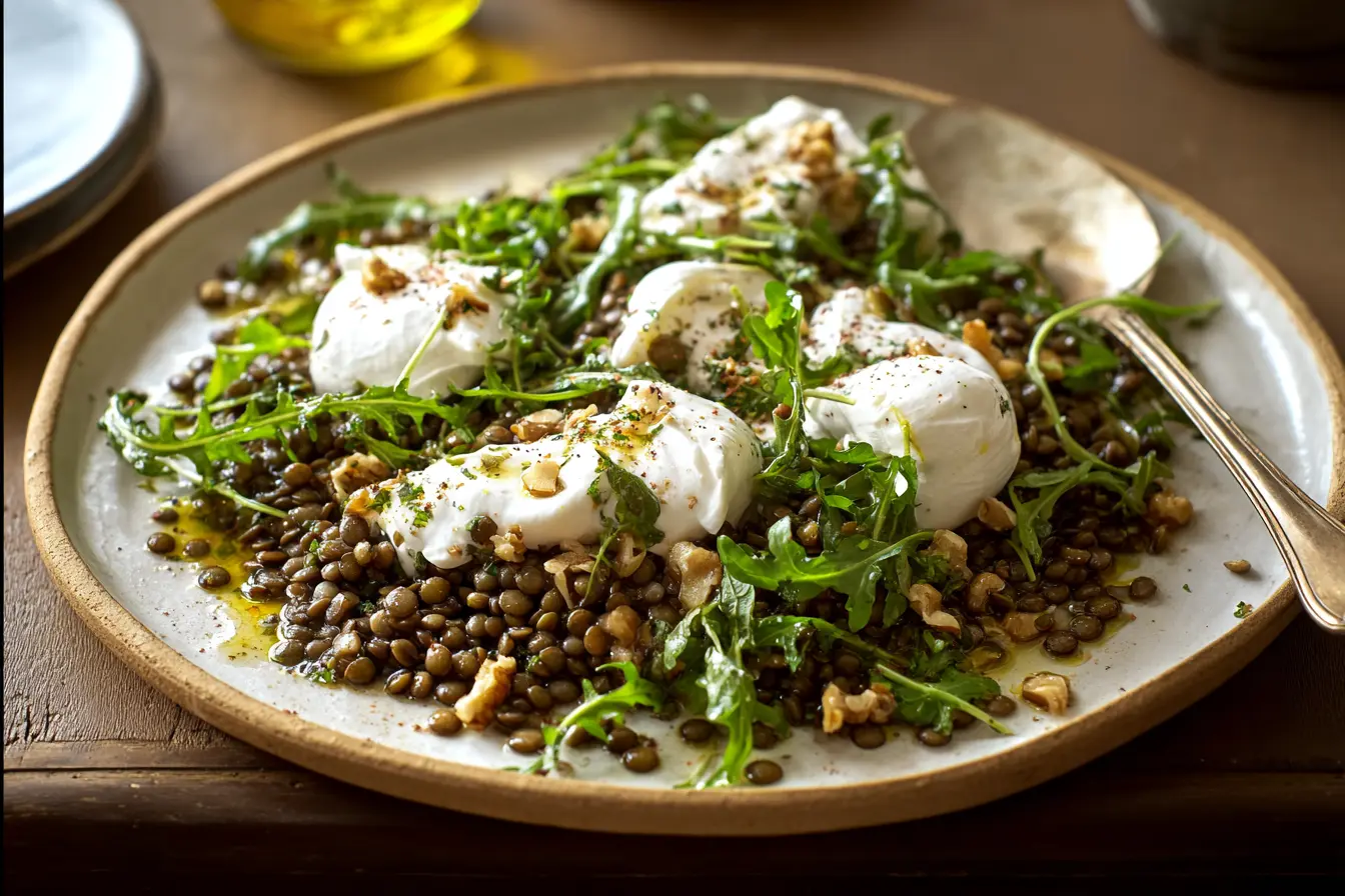 Incredible Herby Lentil and Burrata Salad – A Creamy, Flavor-Packed Side Dish