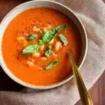 Protein-Rich Tomato Basil Soup with White Beans