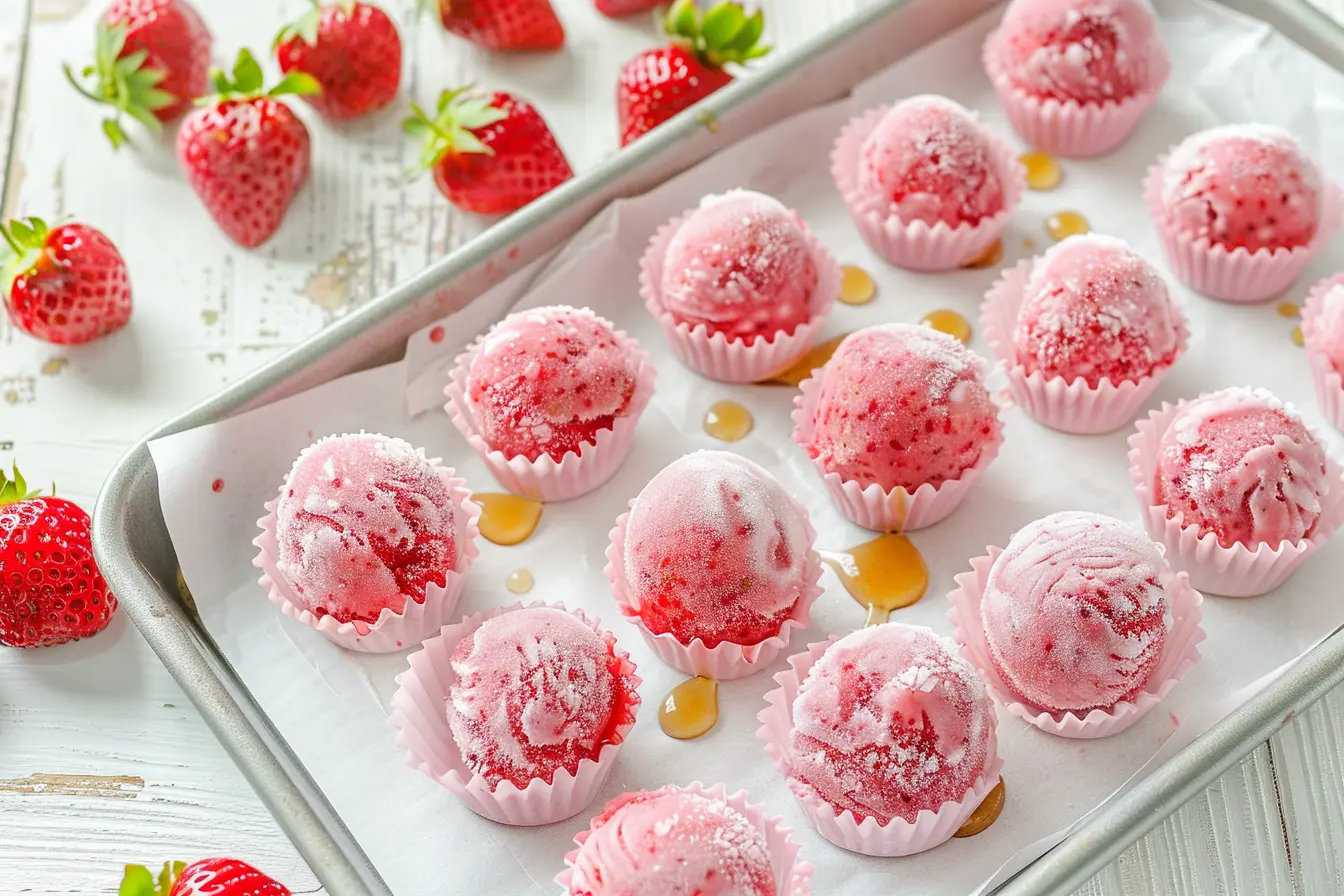 Strawberry Greek Yogurt Bites