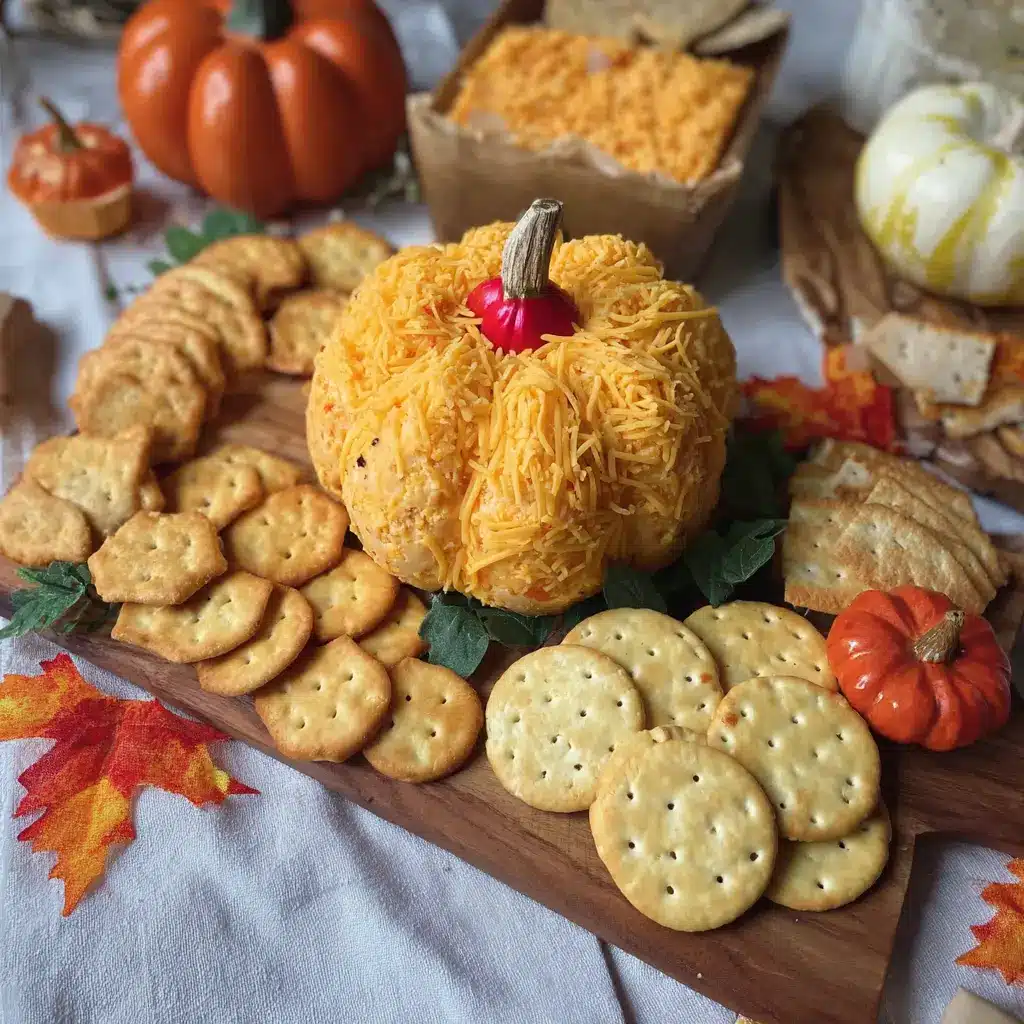 Pumpkin Shaped Cheese ball