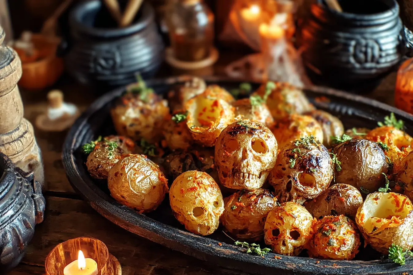 Awesome Spooky Halloween Skull Potatoes Recipe